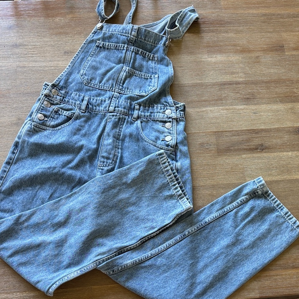 We The Free Blue Denim Overalls